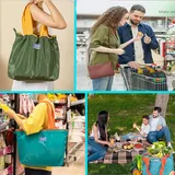 Folding Drawstring Grocery Tote in Polyester – view 6