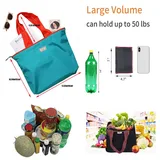 Folding Drawstring Grocery Tote in Polyester – view 5