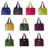 Folding Drawstring Grocery Tote in Polyester – view 4