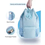 Polyester Sports Drawstring Backpack with Wet Pocket – view 6