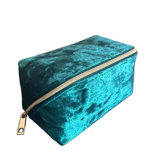 Velvet Cosmetic Bag with Soft Handle