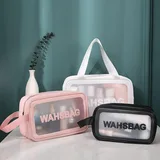 Hanging Clear PVC Toiletry Bag with Compartments – view 1