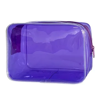 Clear PVC Makeup Bag, Soft Handle, S / M / L
