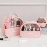 Black Pink PU Clear Toiletry Case, S / M / L – view 2