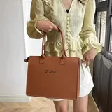 Felt Tote Bag with Zipper Closure – view 2