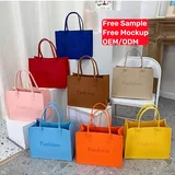 Felt Tote Gift Bag with Long Handle – view 2