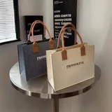 Felt Tote Gift Bag with Long Handle – view 4