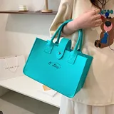 Colorful Felt Tote with Button Closure – view 3