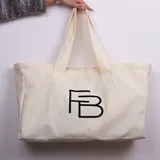 Large Cotton Canvas Tote with Long Handles – view 2