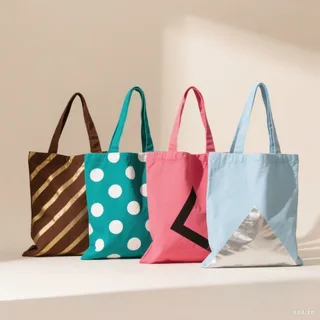 Foldable Cotton Canvas Beach Tote with Zipper