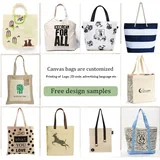 Minimalist Typography Canvas Tote – view 4