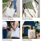 Minimalist Typography Canvas Tote – view 2
