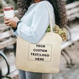 Circle Print Canvas Tote with Long Handle – view 3