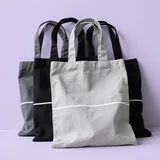 Circle Print Canvas Tote with Long Handle – view 2