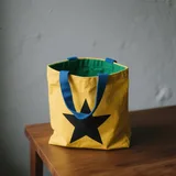 Printed Cotton Canvas Tote with Colorful Handles – view 2