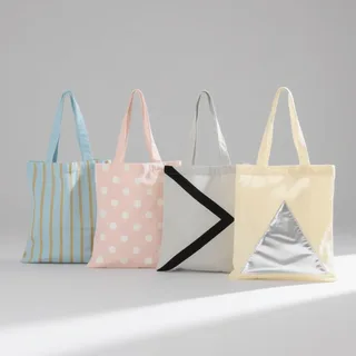 Pastel Polka Dot Canvas Tote