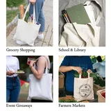 Contrast Color Cotton Canvas Tote for Promotion – view 4
