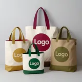 Contrast Color Cotton Canvas Tote for Promotion – view 5