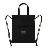 Casual Canvas Drawstring Tote Backpack with Front Pocket – view 4