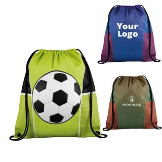 Polyester Drawstring Backpack with Mesh Side Pockets