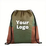 Polyester Drawstring Backpack with Mesh Side Pockets – view 3