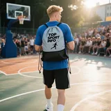 Polyester Gym Drawstring Backpack for Team Training – view 3