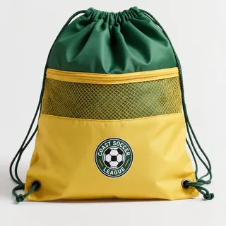 Polyester Drawstring Sports Backpack with Mesh Pocket