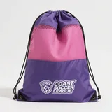 Polyester Drawstring Sports Backpack with Mesh Pocket – view 3