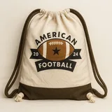 Canvas Drawstring Backpack with Sports Print – view 1