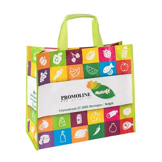Laminated PP Woven Grocery Tote for Supermarkets