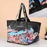 Oversized Laminated Polypropylene Tote with Handles – view 2