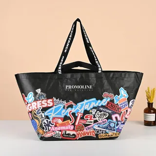 Oversized Laminated Polypropylene Tote with Handles