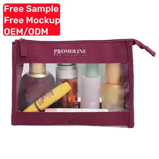 Clear PVC Window Toiletry Pouch, S / M / L