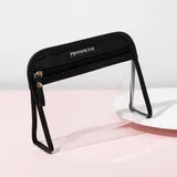 Clear PVC Makeup Bag, Sky Blue / Black / Pink – view 4