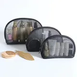 Green Mesh Half-Round Cosmetic Pouch – view 5