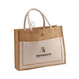 Camel Jute Tote Bag with Rope Handles – view 3