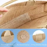 Camel Jute Tote Bag with Rope Handles – view 5