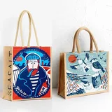 Camel Jute Tote Bag with Rope Handles – view 1