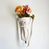 Canvas Flower Carrier Bag with Button Closure – view 2