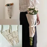 Canvas Flower Carrier Bag with Button Closure – view 1