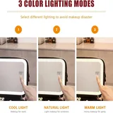 PU Makeup Case with Adjustable LED Mirror – view 2