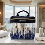 Clear Printed PVC Travel Toiletry Bag, M / L – view 1