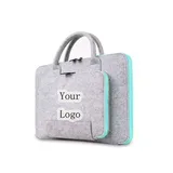 Felt Laptop Bag with Handle and Zipper – view 2