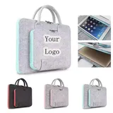 Felt Laptop Bag with Handle and Zipper – view 4