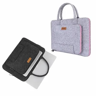 Felt Laptop Bag with Handle and Zipper