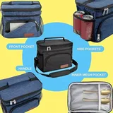 Multi-Color Insulated Lunch Tote with Foil Lining – view 3