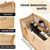 Camel Jute Tote with Soft Cotton Rope Handle – view 5