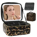 PU Makeup Case with LED Mirror and Dividers – view 4