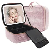 PU Makeup Case with LED Mirror and Dividers – view 2