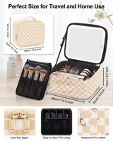 PU Makeup Case with LED Mirror and Dividers – view 3